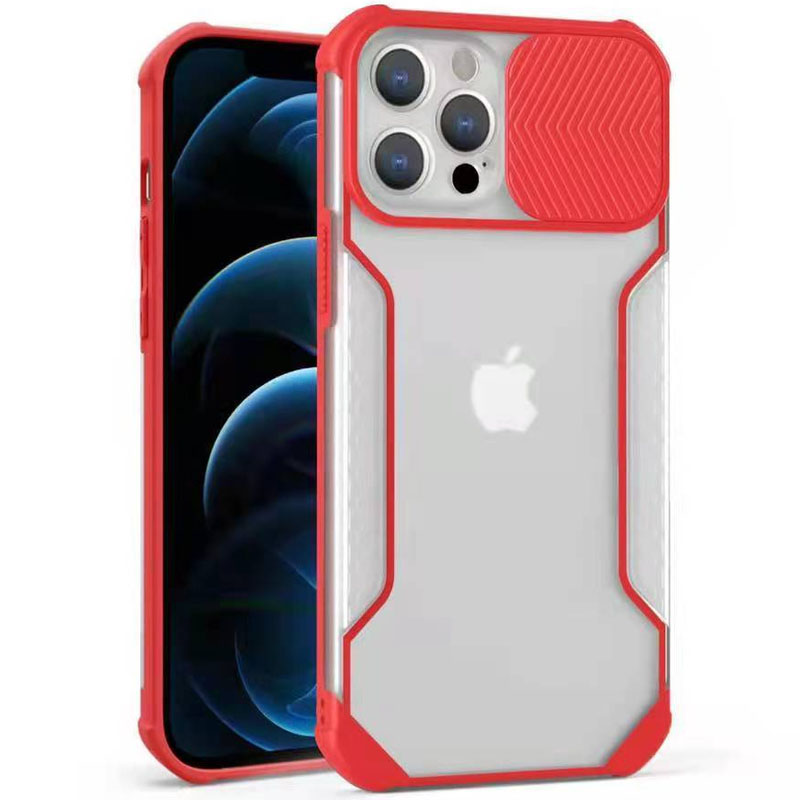 Чехол Camshield matte Ease TPU со шторкой для Apple iPhone 12 Pro Max (6.7") (Красный)