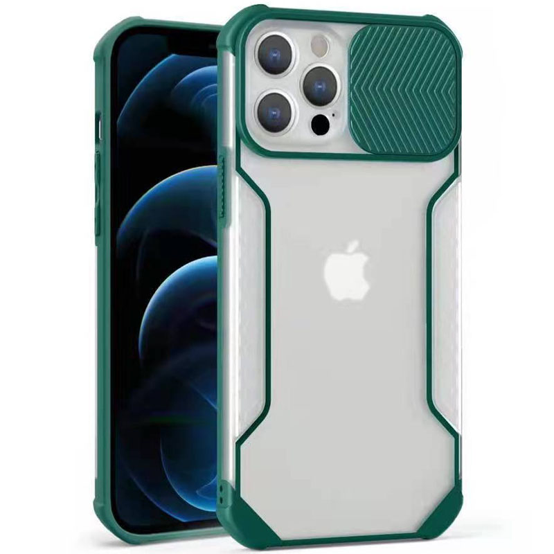 Чехол Camshield matte Ease TPU со шторкой для Apple iPhone 12 Pro Max (6.7") (Зеленый)