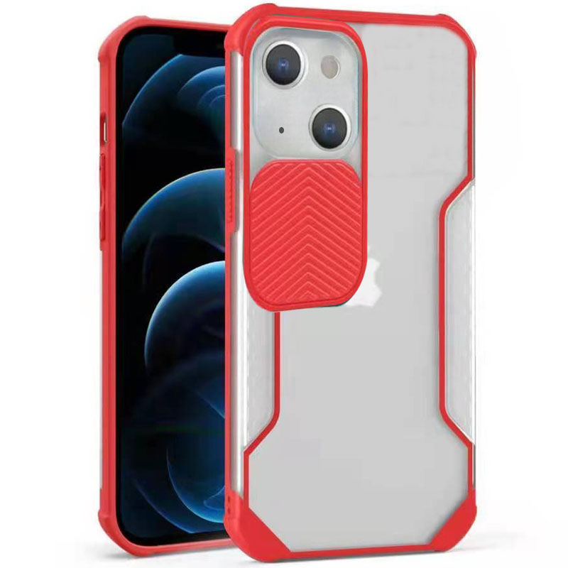 Чехол Camshield matte Ease TPU со шторкой для Apple iPhone 13 (6.1") (Красный)