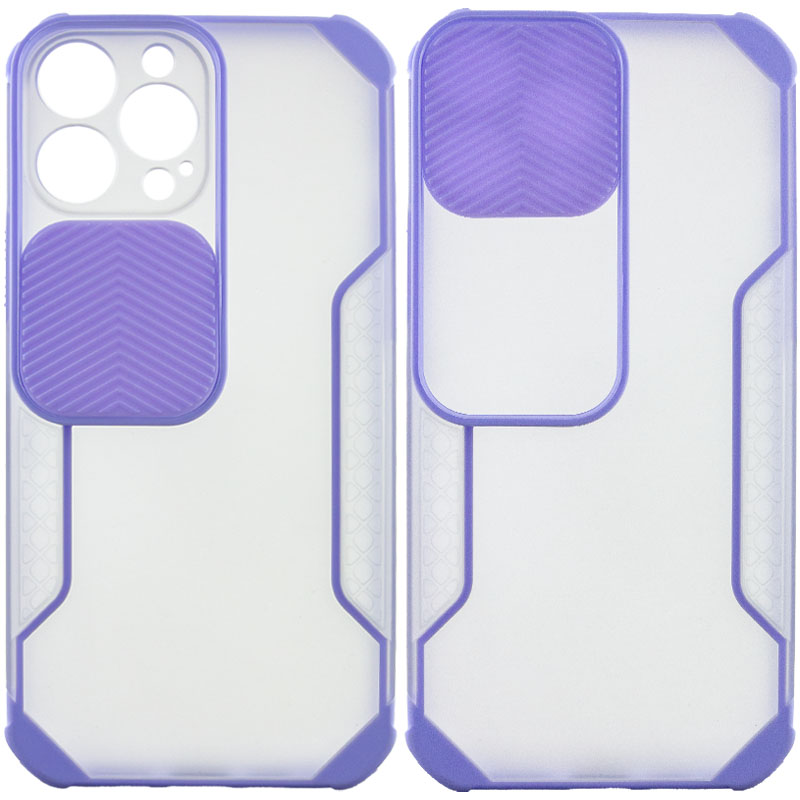 Чехол Camshield matte Ease TPU со шторкой для Apple iPhone 13 Pro (6.1") (Сиреневый)