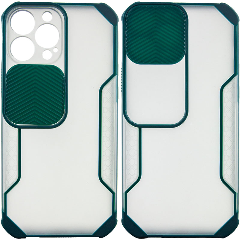 Чехол Camshield matte Ease TPU со шторкой для Apple iPhone 13 Pro (6.1") (Зеленый)