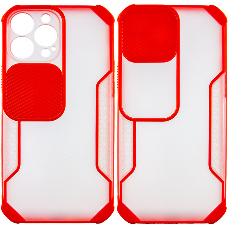 Чехол Camshield matte Ease TPU со шторкой для Apple iPhone 13 Pro Max (6.7") (Красный)