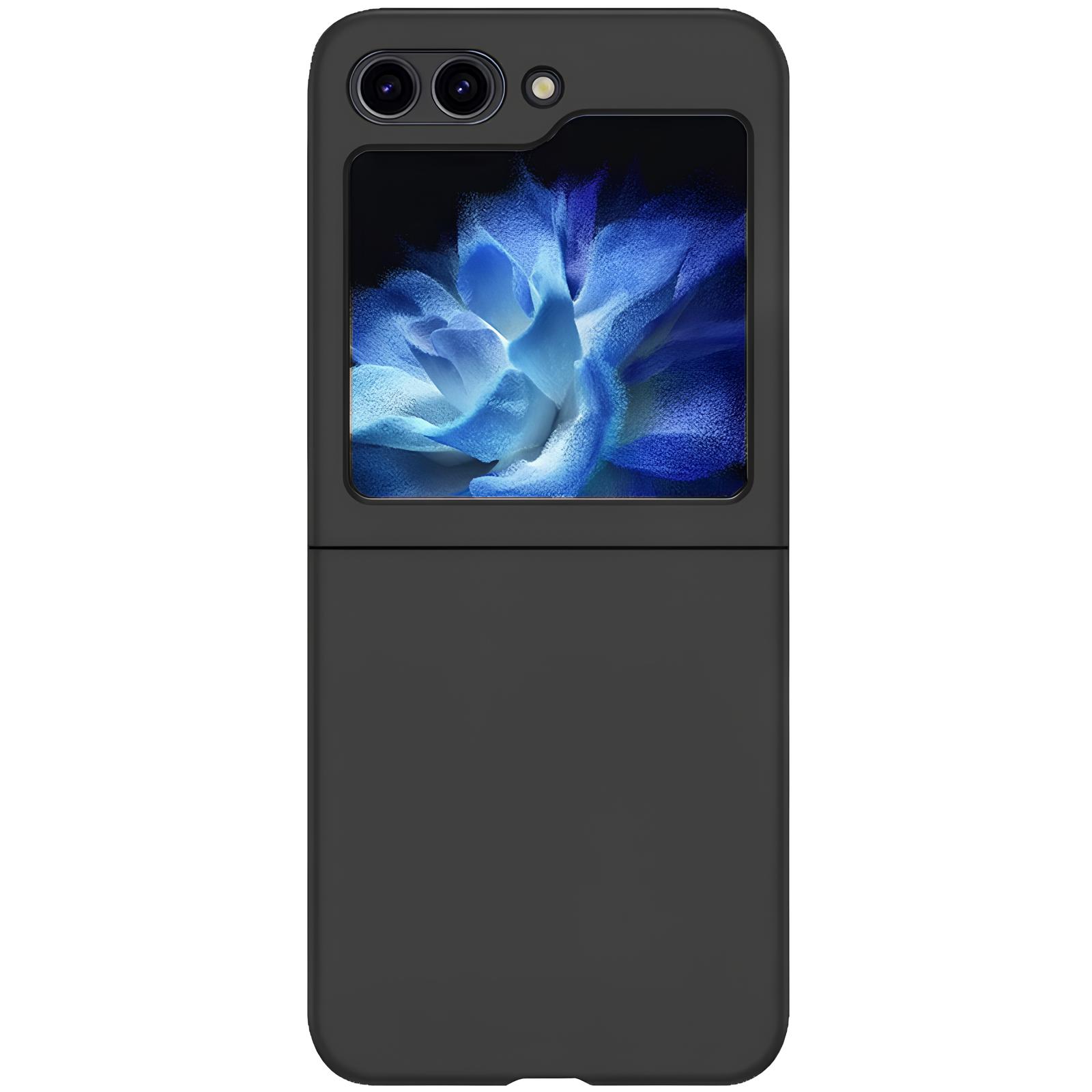 Чехол Foldables Silicone Cover Lakshmi (AAA) для Samsung Galaxy Z Flip5 (Черный / Black)