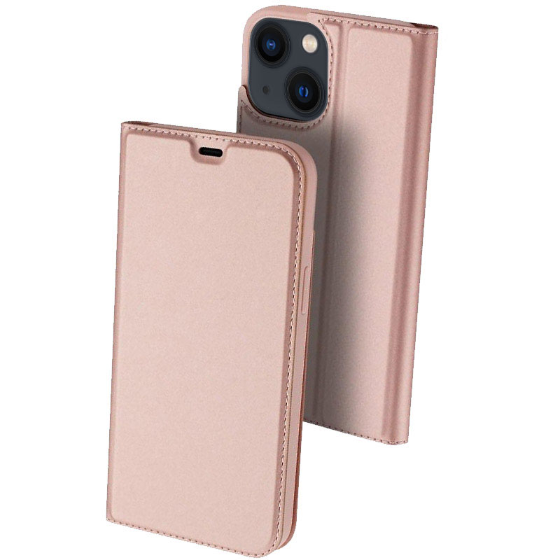 Чохол-книжка Dux Ducis з кишенею для візиток для Apple iPhone 14 (6.1") (Rose Gold)