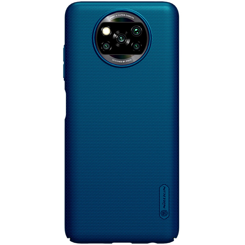 Чехол Nillkin Matte для Xiaomi Poco X3 NFC / Poco X3 Pro (Бирюзовый / Peacock blue)