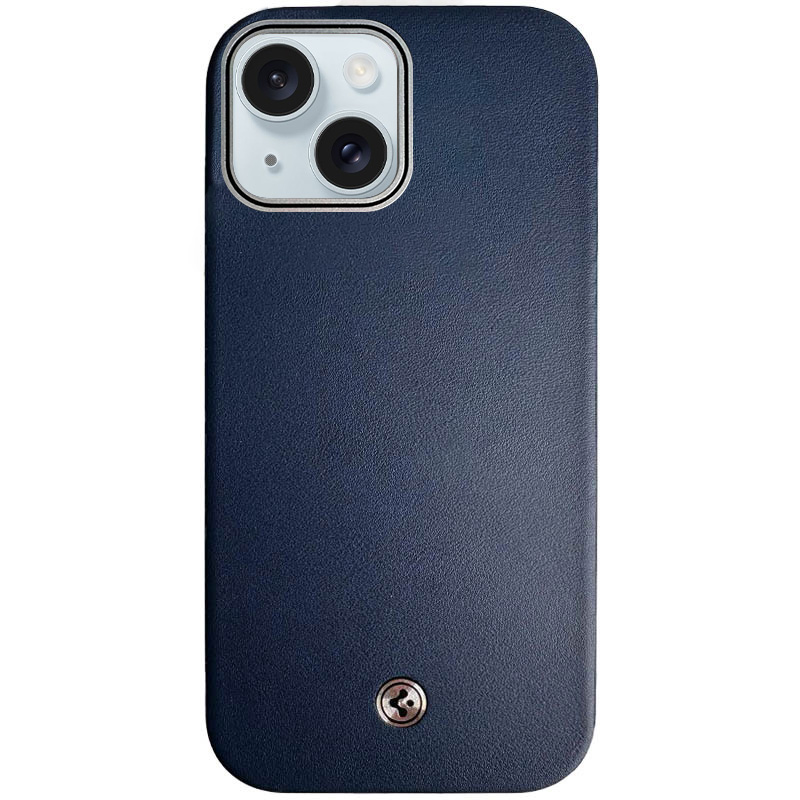 Чохол PC+Leather SGP with MagSafe для Apple iPhone 15 (6.1") (Blue)