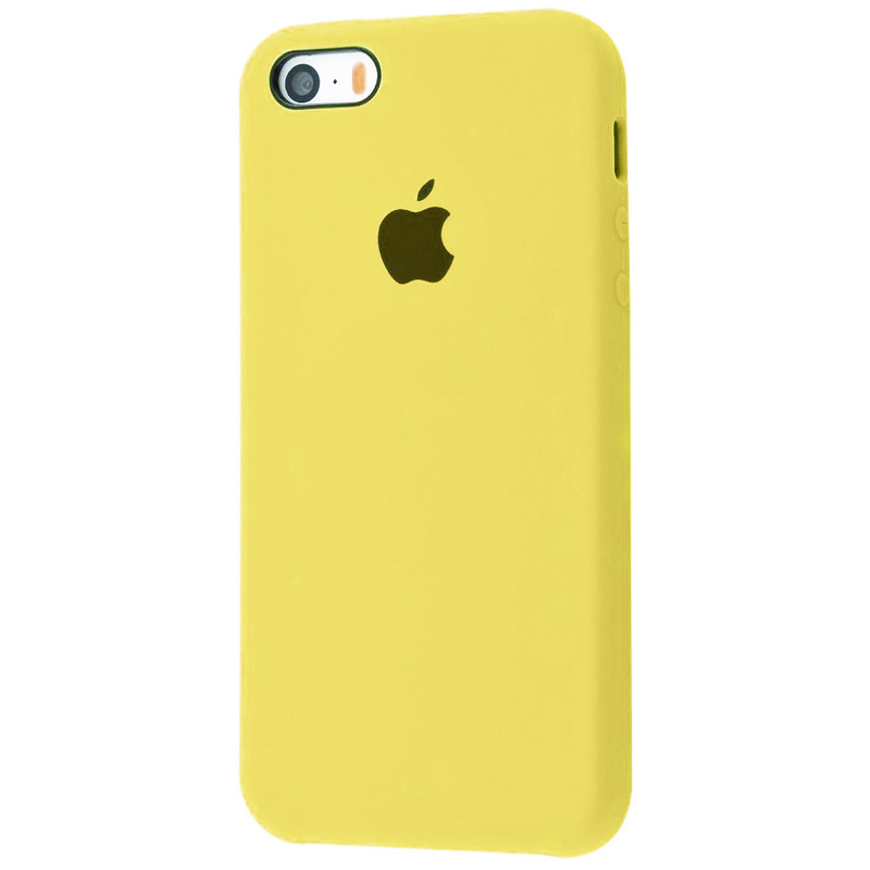Чехол Silicone Case (AA) для Apple iPhone 5/5S/SE (Желтый / Yellow)