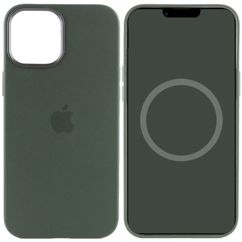 Чехол Silicone case (AAA) full with Magsafe and Animation для Apple iPhone 12 Pro Max (6.7") (Зеленый / Cyprus Green)