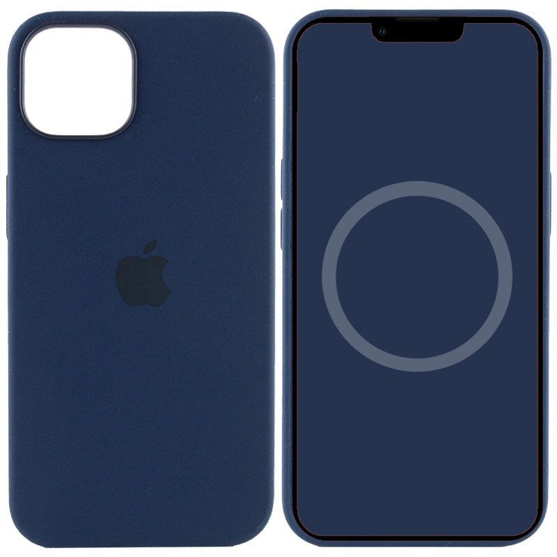 Чехол Silicone case (AAA) with Magsafe and Animation для Apple iPhone 13 (6.1") (Синий / Abyss Blue)