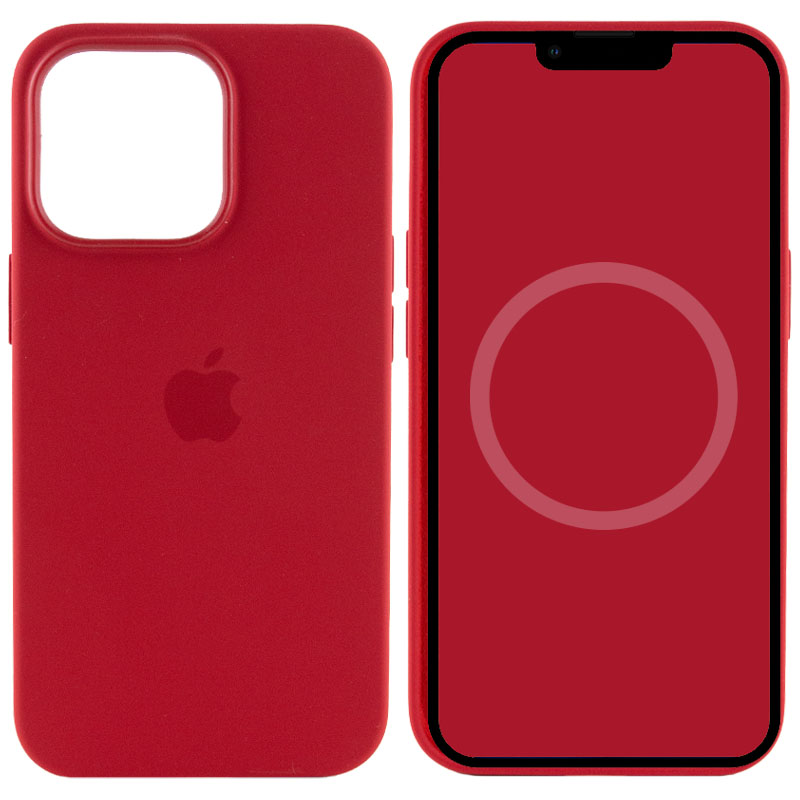 Чехол Silicone case (AAA) full with Magsafe and Animation для Apple iPhone 13 Pro (6.1") (Красный / Red)