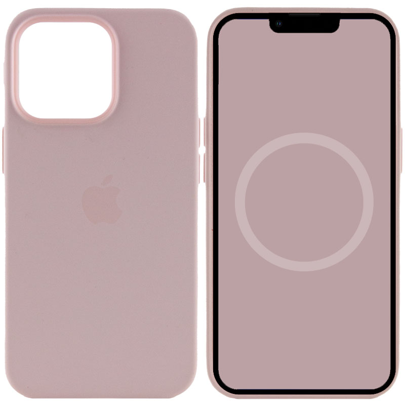 Чехол Silicone case (AAA) full with Magsafe and Animation для Apple iPhone 13 Pro Max (6.7") (Розовый / Chalk Pink)