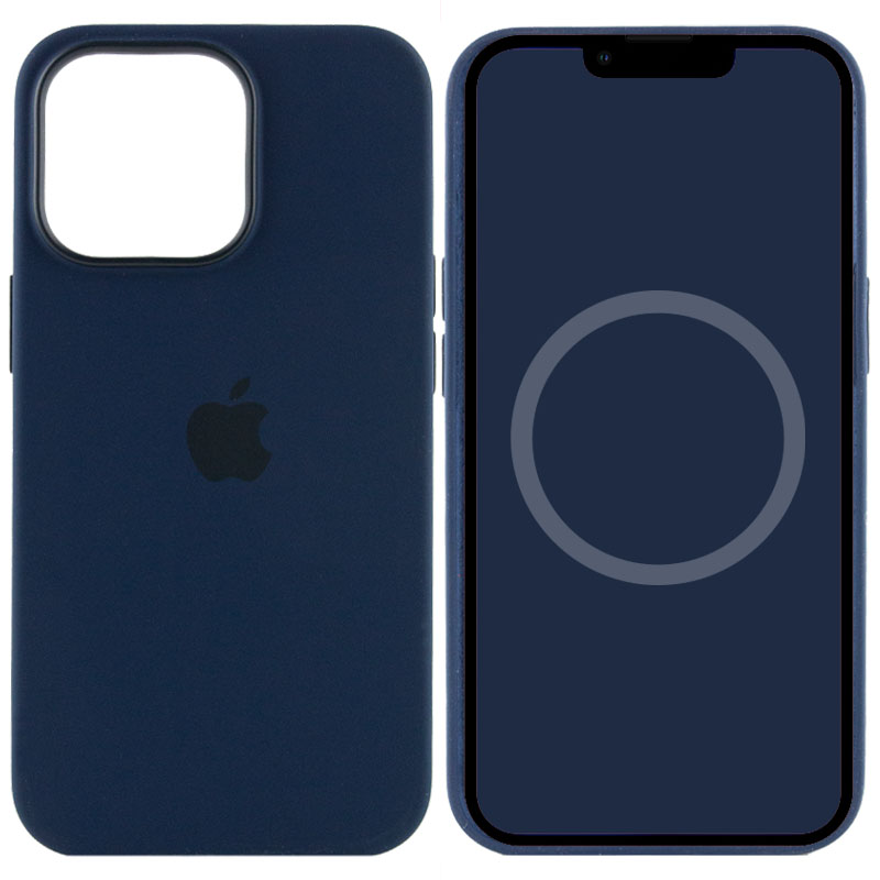 Чехол Silicone case (AAA) with Magsafe and Animation для Apple iPhone 13 Pro (6.1") (Синий / Abyss Blue)