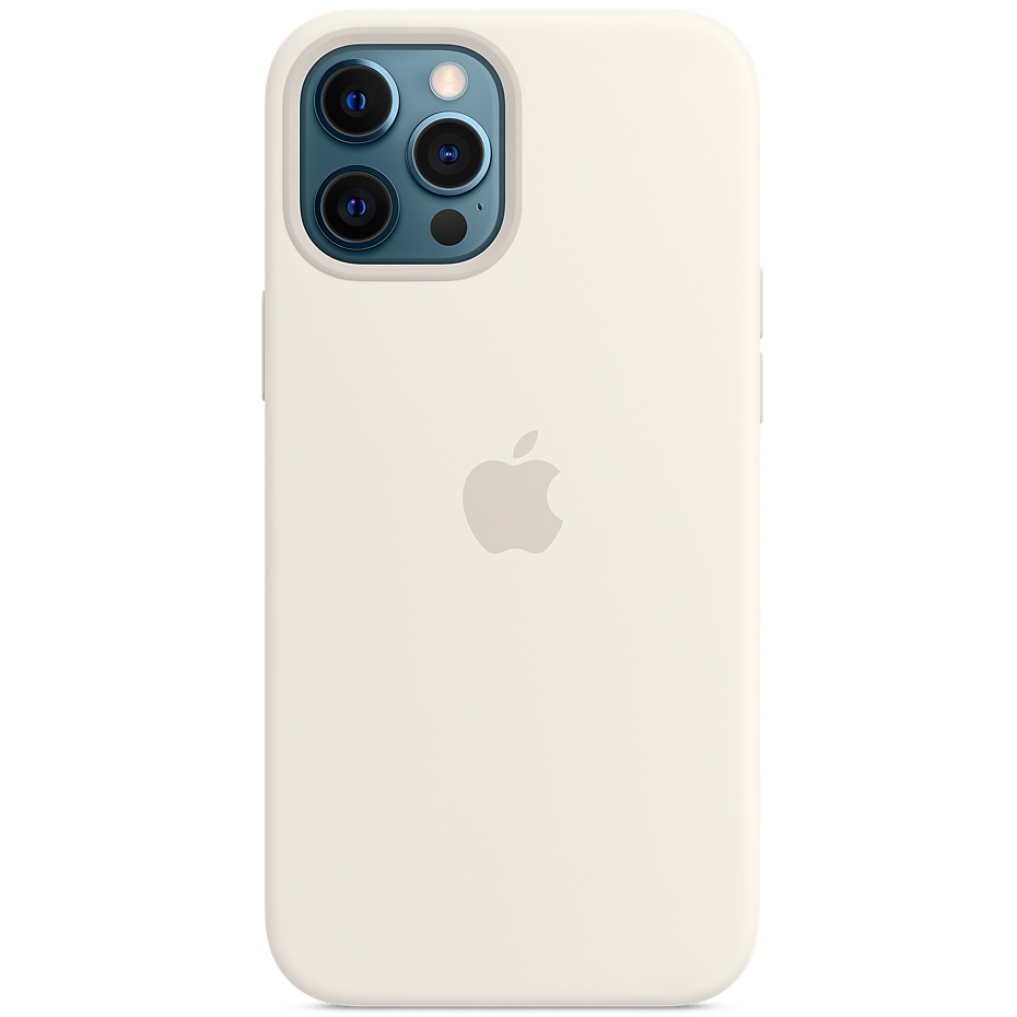 Чохол Silicone case (AAA) full with Magsafe для Apple iPhone 12 Pro Max (Білий / White)