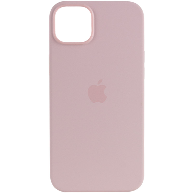 Чехол Silicone case (AAA) full with Magsafe для Apple iPhone 13 (6.1") (Розовый / Chalk Pink)