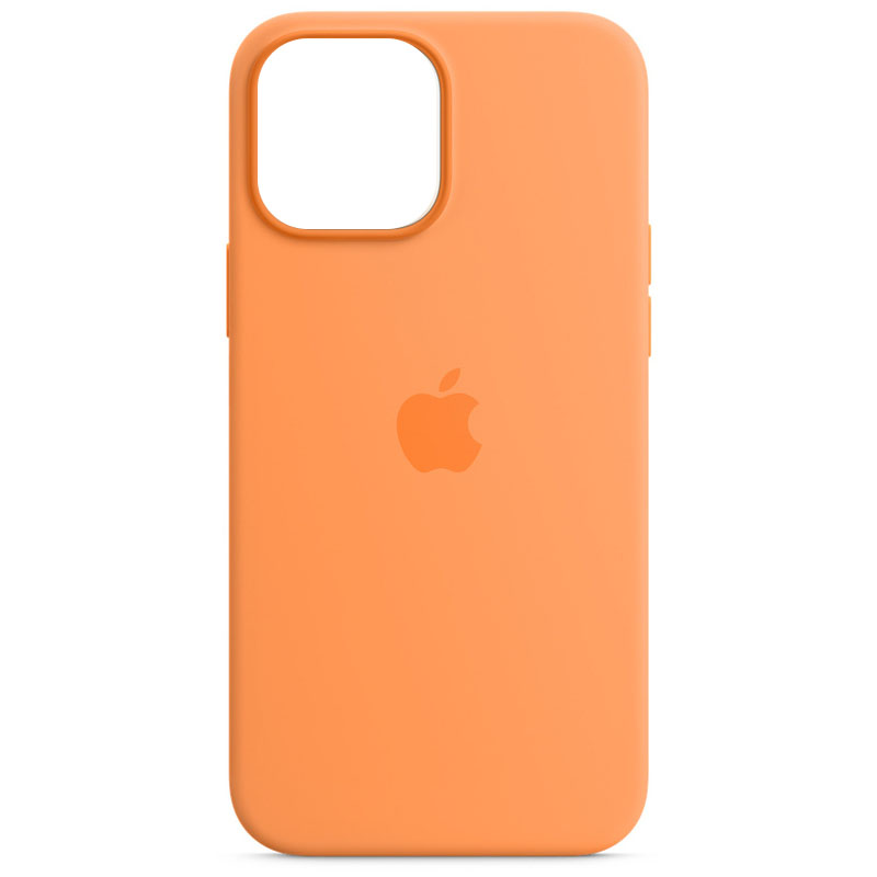 Чохол Silicone case (AAA) full with Magsafe для Apple iPhone 13 Pro (6.1") (Помаранчевий / Marigold)