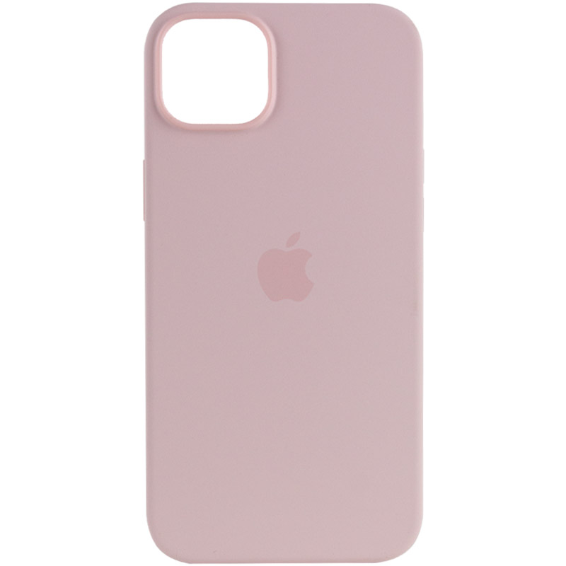 Чехол Silicone case (AAA) full with Magsafe для Apple iPhone 13 Pro (6.1") (Розовый / Chalk Pink)