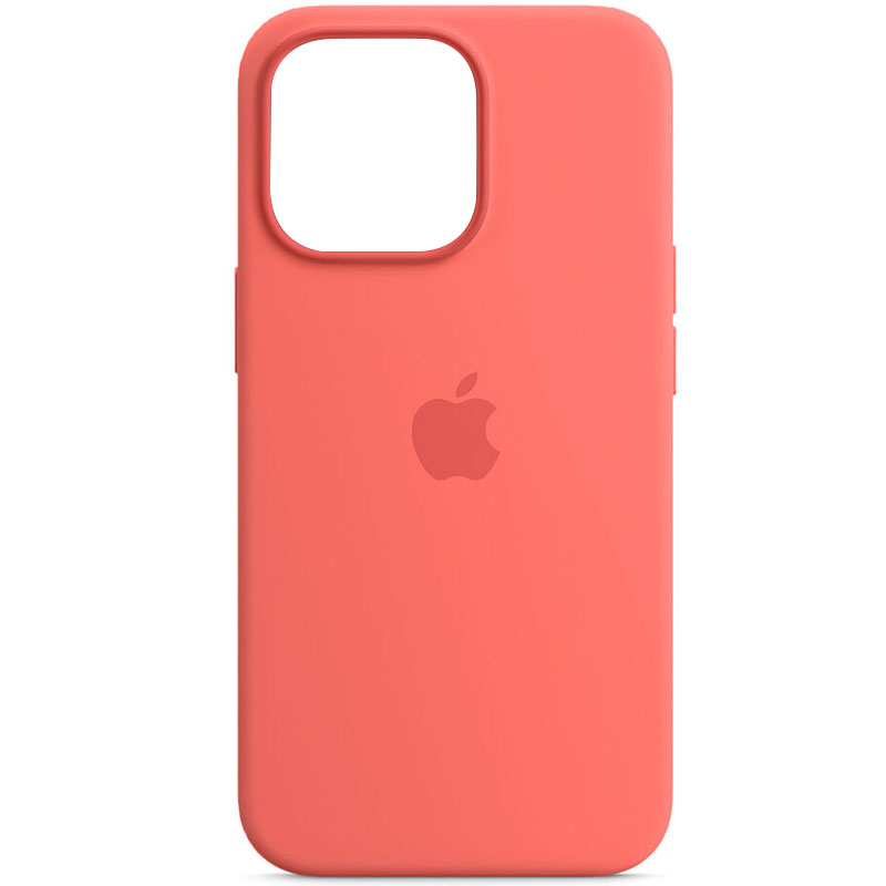 Чохол Silicone case (AAA) full with Magsafe для Apple iPhone 13 Pro (6.1") (Рожевий / Pink Pomelo)