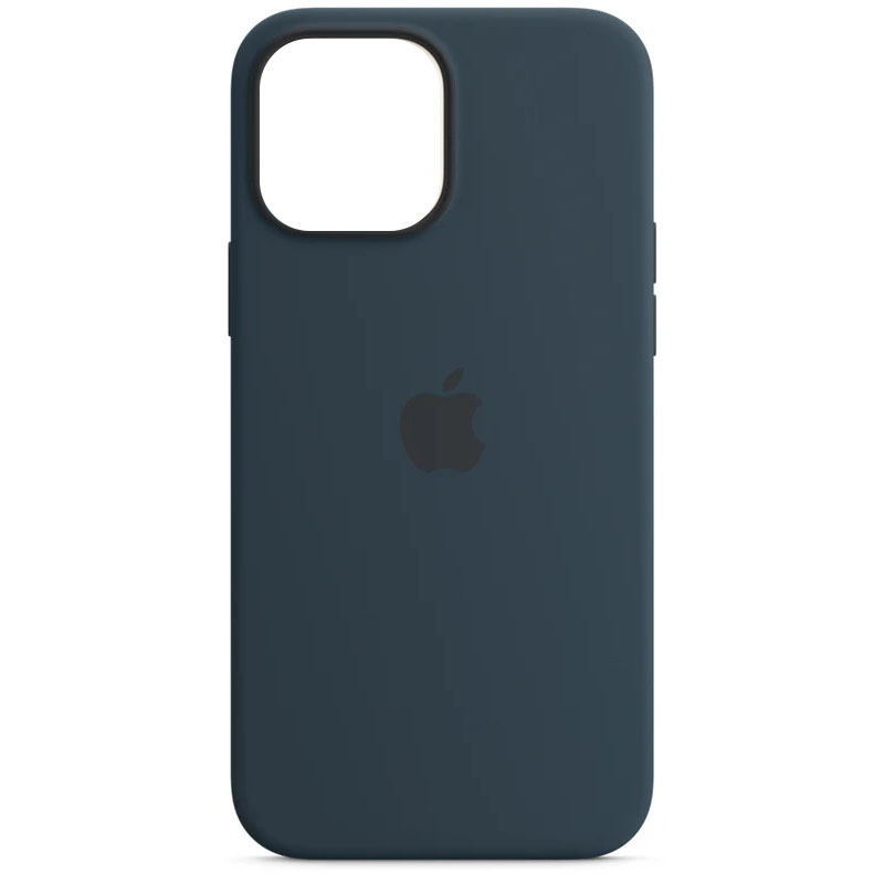 Чехол Silicone case (AAA) full with Magsafe для Apple iPhone 13 Pro (6.1") (Синий / Abyss Blue)