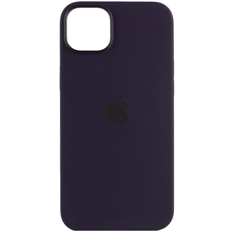 Чехол Silicone case (AAA) full with Magsafe для Apple iPhone 14 Pro (6.1") (Фиолетовый / Elderberry)