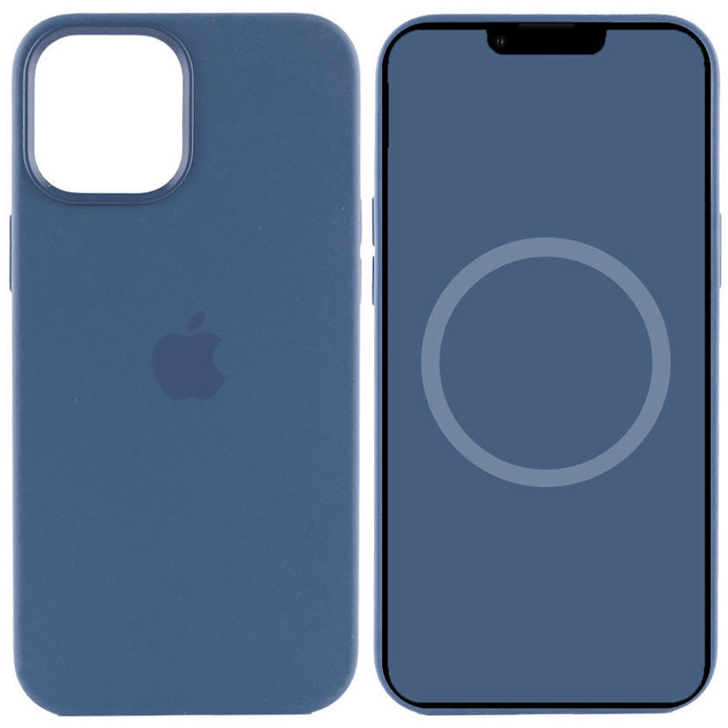 Чехол Silicone case (AAA) full with Magsafe and Animation для Apple iPhone 15 (6.1") (Синий / Winter blue)