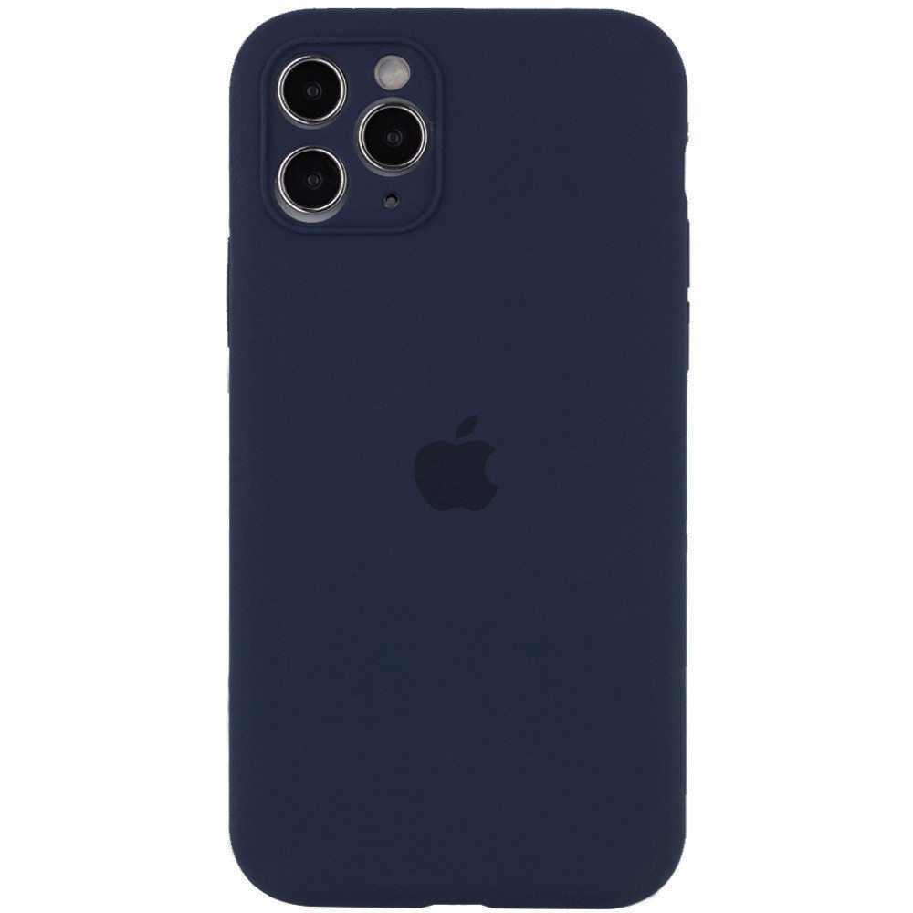 Чехол Silicone Case Full Camera Protective (AA) для Apple iPhone 11 Pro Max (6.5") (Темно-синий / Midnight blue)