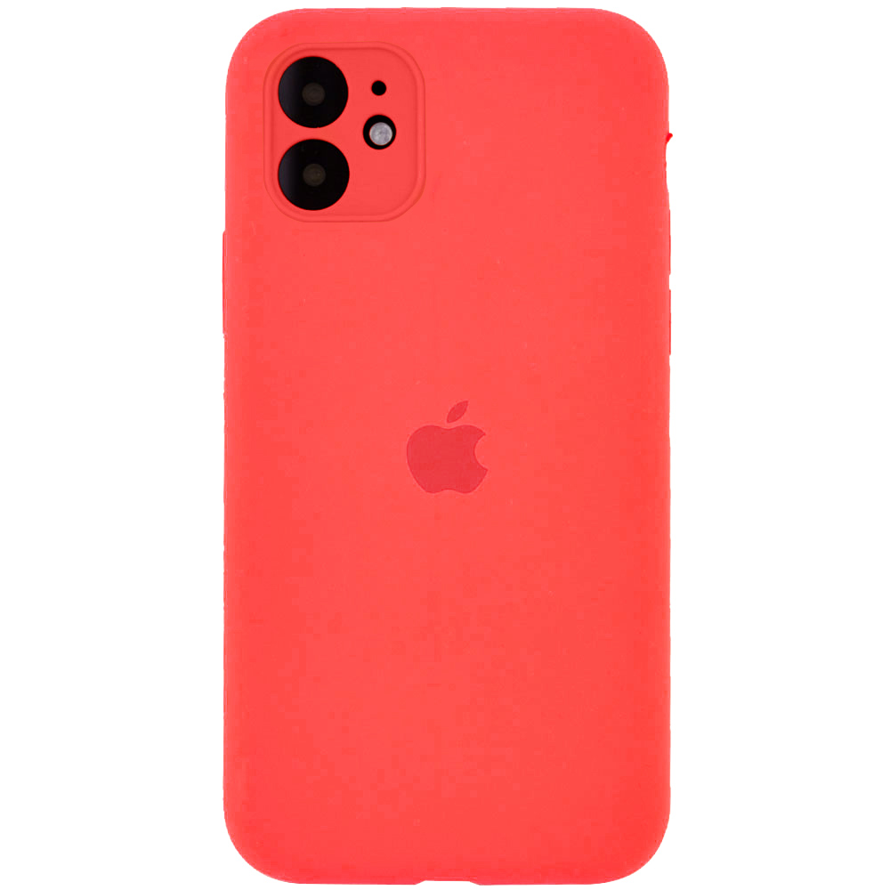 Чохол Silicone Case Full Camera Protective (АА) для Apple iPhone 12 (Помаранчевий / Pink citrus)