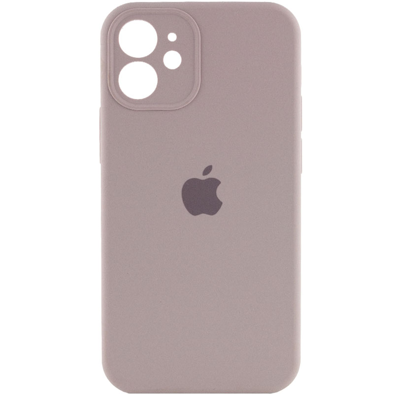 Чехол Silicone Case Full Camera Protective (AA) для Apple iPhone 12 mini (5.4") (Серый / Lavender)