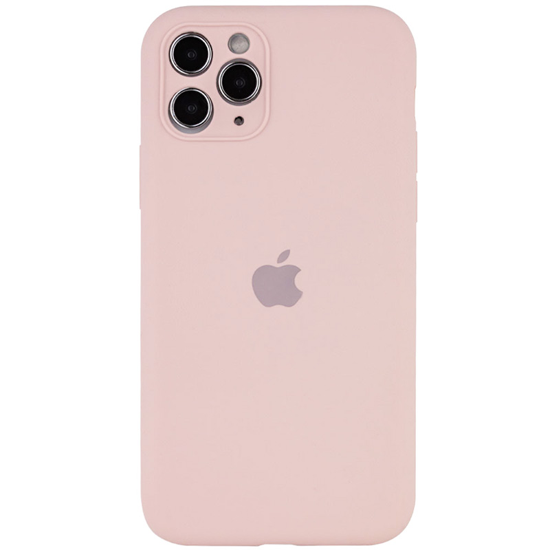 Чехол Silicone Case Full Camera Protective (AA) для Apple iPhone 12 Pro (6.1") (Розовый / Chalk Pink)