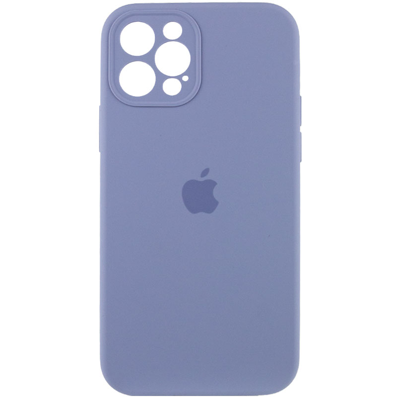 Чехол Silicone Case Full Camera Protective (AA) для Apple iPhone 12 Pro (6.1") (Серый / Lavender Gray / PVH)