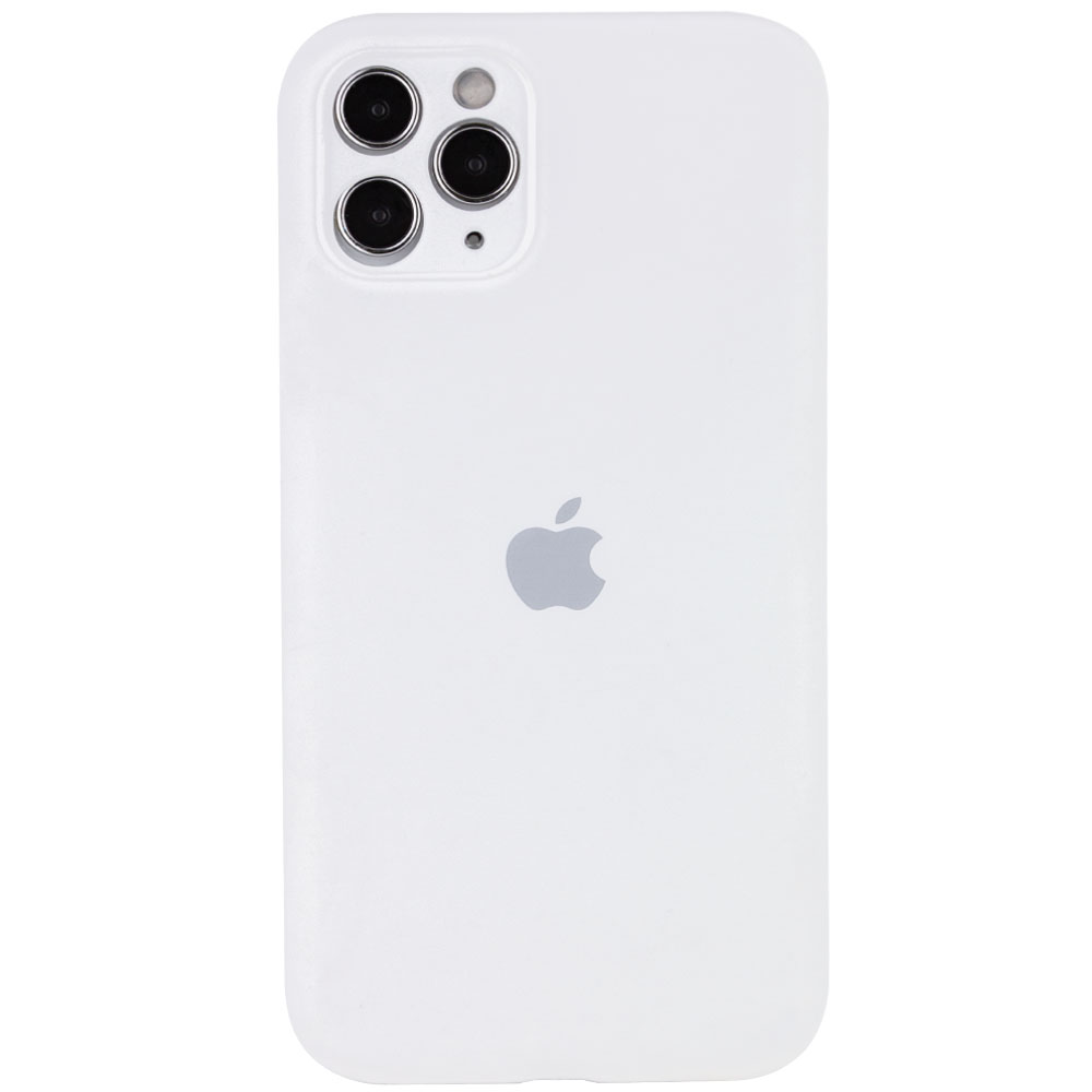 Чехол Silicone Case Full Camera Protective (AA) для Apple iPhone 12 Pro Max (6.7") (Белый / White)