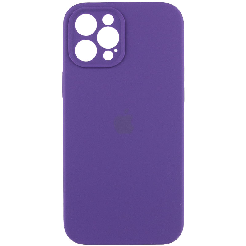 Чехол Silicone Case Full Camera Protective (AA) для Apple iPhone 12 Pro Max (6.7") (Фиолетовый / Amethyst)
