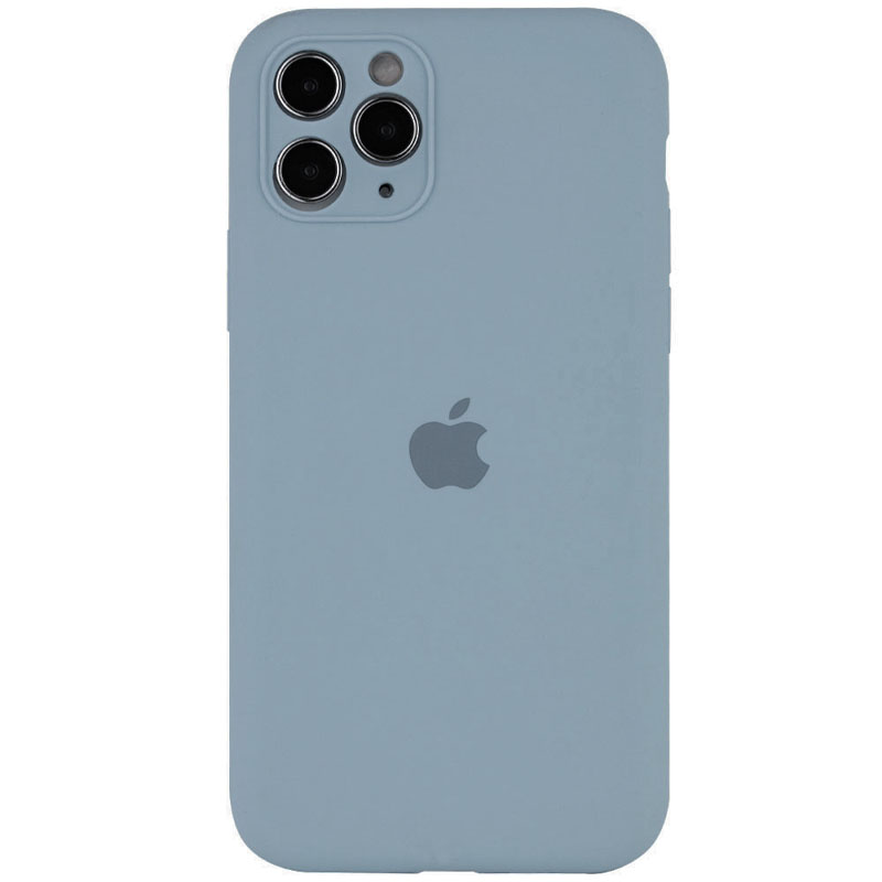 Чехол Silicone Case Full Camera Protective (AA) для Apple iPhone 12 Pro Max (6.7") (Голубой / Sweet Blue)