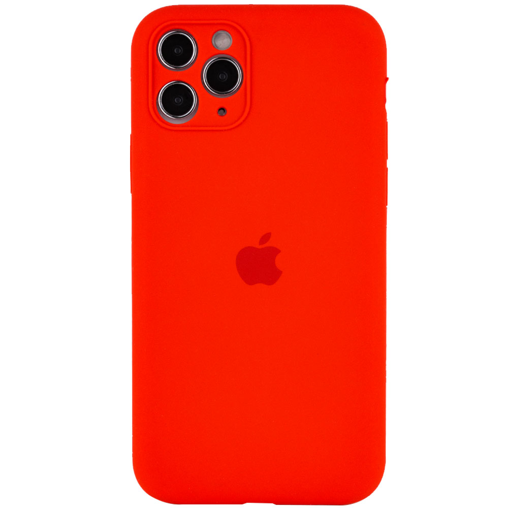 Чехол Silicone Case Full Camera Protective (AA) для Apple iPhone 12 Pro Max (6.7") (Красный / Red)