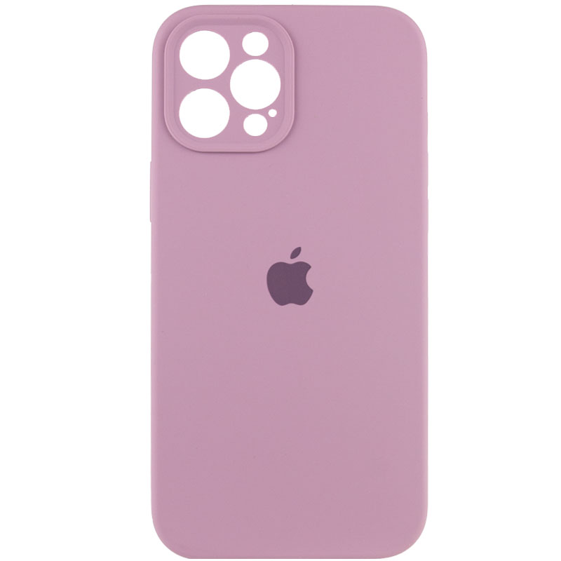 Чехол Silicone Case Full Camera Protective (AA) для Apple iPhone 12 Pro Max (6.7") (Лиловый / Lilac Pride)