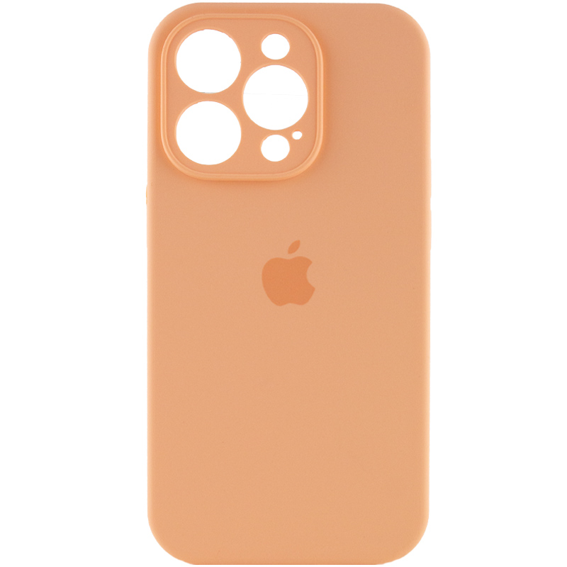 Чехол Silicone Case Full Camera Protective (AA) для Apple iPhone 12 Pro Max (6.7") (Оранжевый / Cantaloupe)