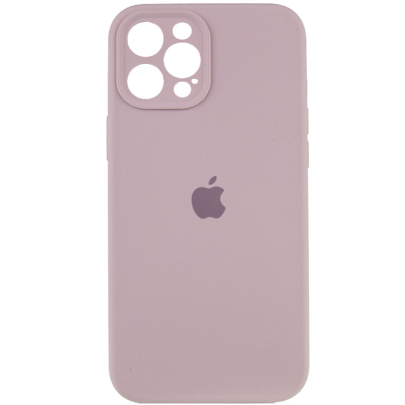 Чехол Silicone Case Full Camera Protective (AA) для Apple iPhone 12 Pro Max (6.7") (Серый / Lavender)