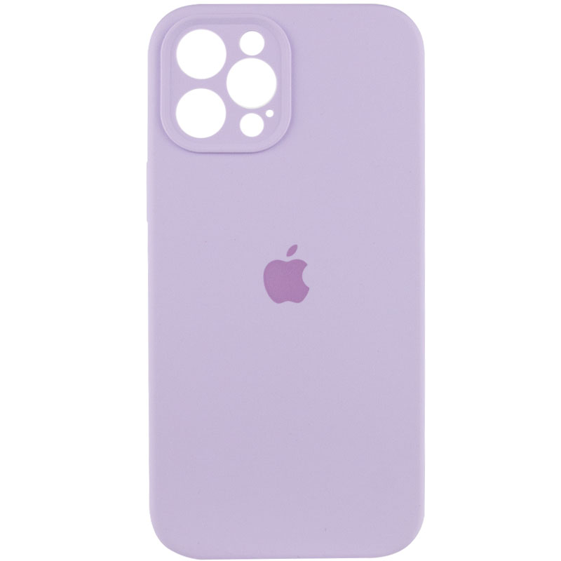 Чехол Silicone Case Full Camera Protective (AA) для Apple iPhone 12 Pro Max (6.7") (Сиреневый / Lilac)
