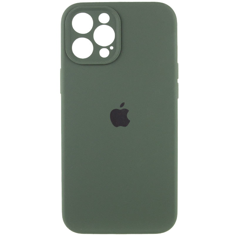 Чехол Silicone Case Full Camera Protective (AA) для Apple iPhone 12 Pro Max (6.7") (Зеленый / Cyprus Green)