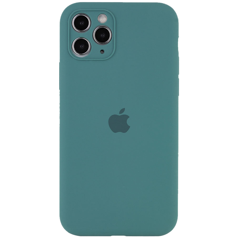 Чехол Silicone Case Full Camera Protective (AA) для Apple iPhone 12 Pro Max (6.7") (Зеленый / Pine green)