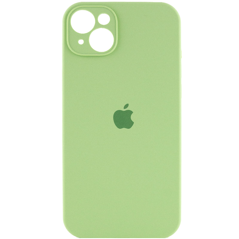 Чехол Silicone Case Full Camera Protective (AA) для Apple iPhone 13 (6.1") (Мятный / Mint)