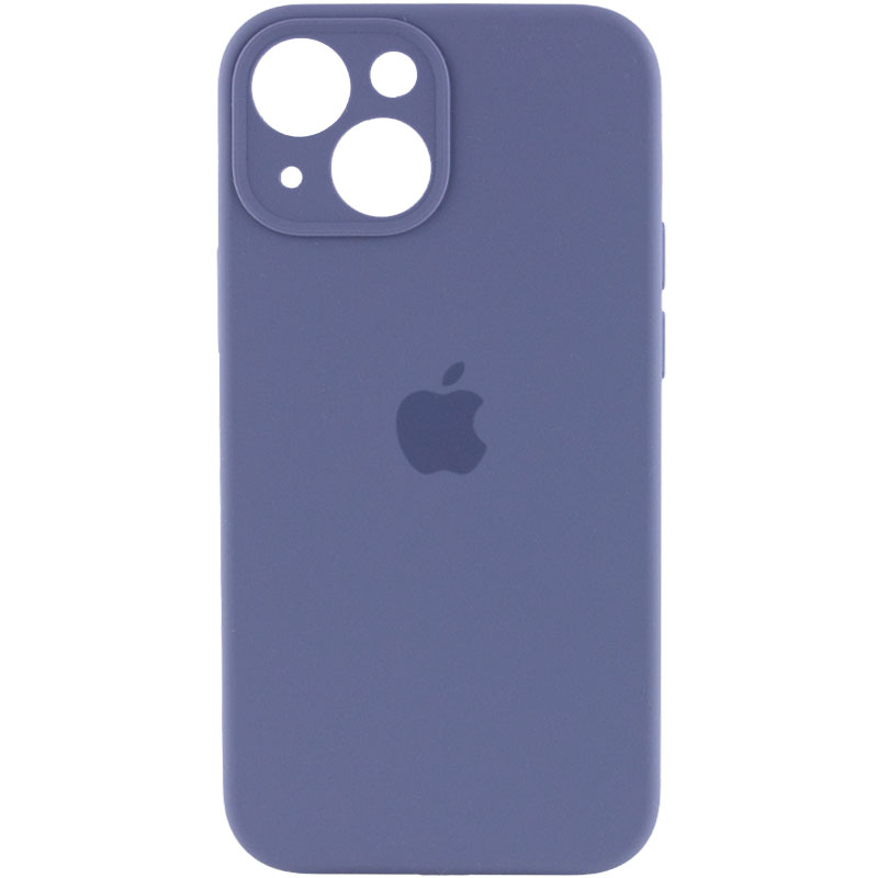 Чехол Silicone Case Full Camera Protective (AA) для Apple iPhone 13 (6.1") (Серый / Lavender Gray)