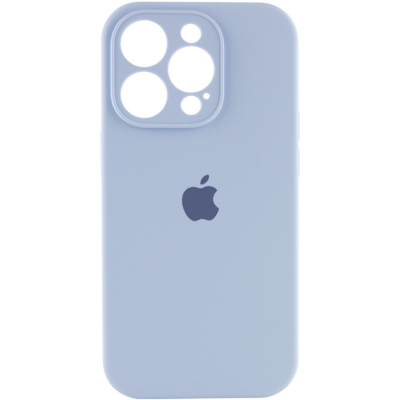 Чехол Silicone Case Full Camera Protective (AA) для Apple iPhone 13 Pro (6.1") (Голубой / Lilac Blue)