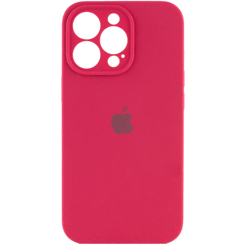 Чехол Silicone Case Full Camera Protective (AA) для Apple iPhone 13 Pro (6.1") (Красный / Rose Red)