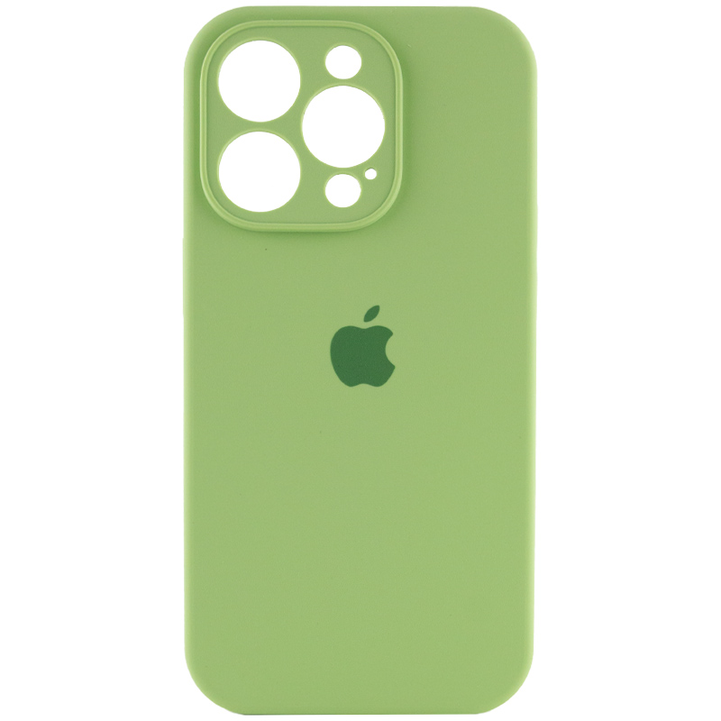 Чехол Silicone Case Full Camera Protective (AA) для Apple iPhone 13 Pro (6.1") (Мятный / Mint)
