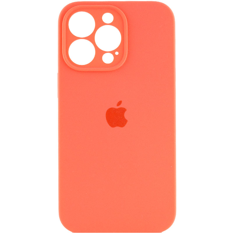 Чехол Silicone Case Full Camera Protective (AA) для Apple iPhone 13 Pro (6.1") (Оранжевый / Pink citrus)