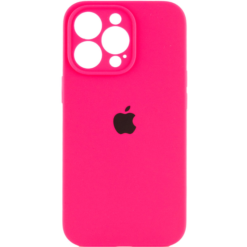 Чохол Silicone Case Full Camera Protective (АА) для Apple iPhone 13 Pro (6.1") (Рожевий / Barbie pink)