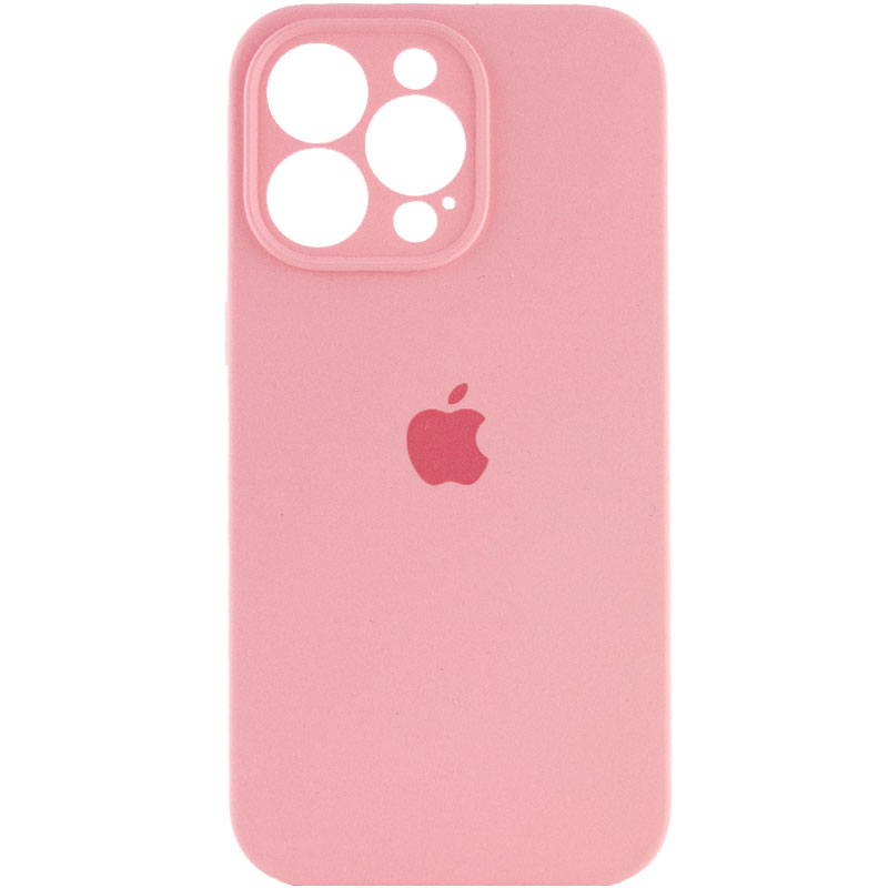 Чехол Silicone Case Full Camera Protective (AA) для Apple iPhone 13 Pro (6.1") (Розовый / Light pink)