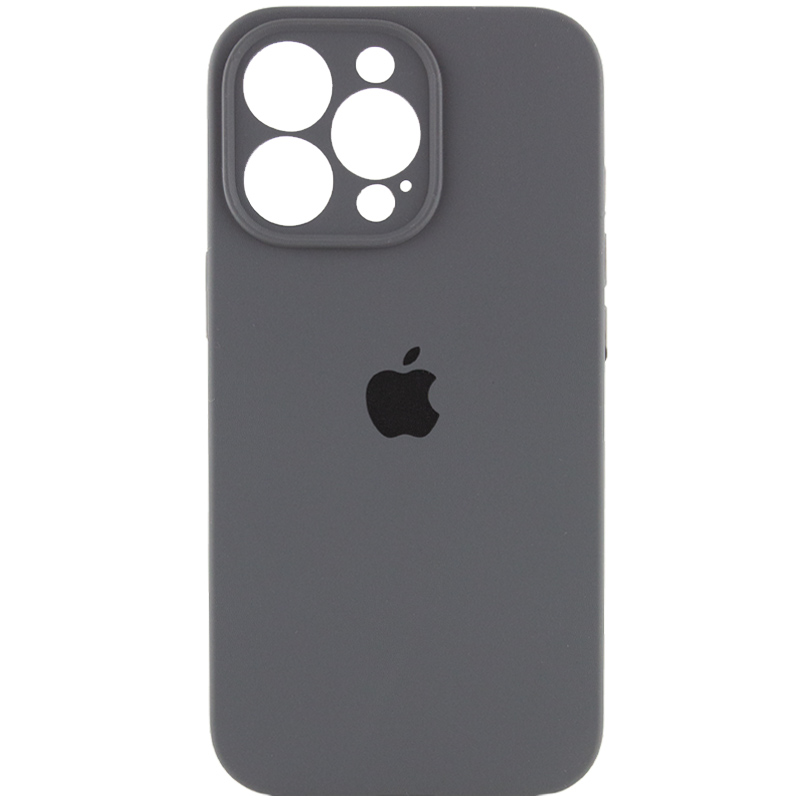 Чехол Silicone Case Full Camera Protective (AA) для Apple iPhone 13 Pro (6.1") (Серый / Dark Gray)