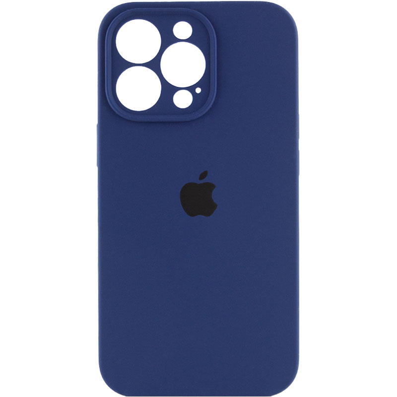 Чехол Silicone Case Full Camera Protective (AA) для Apple iPhone 13 Pro (6.1") (Синий / Deep navy)