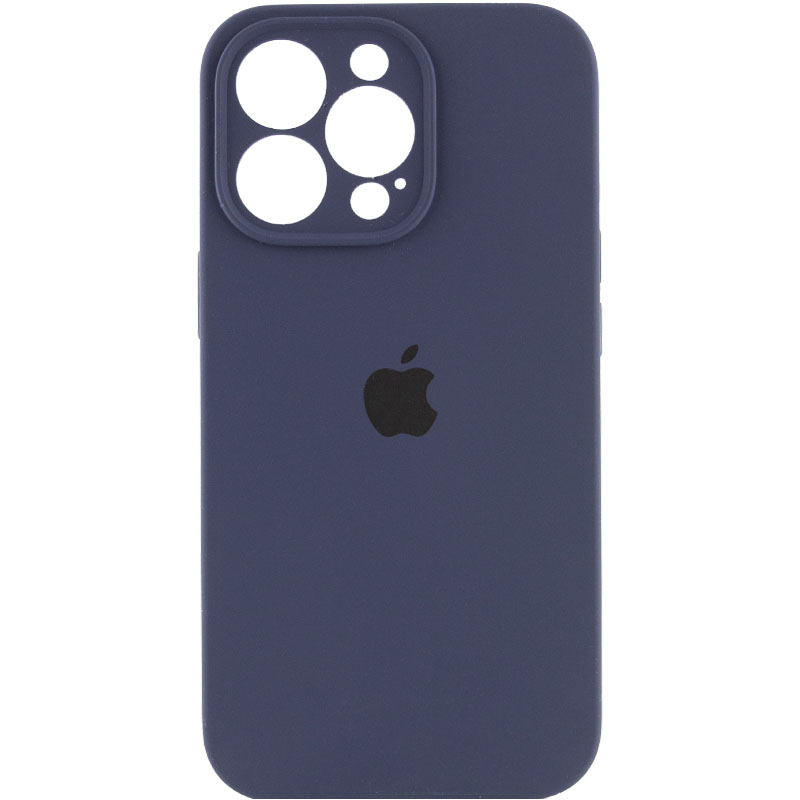 Чехол Silicone Case Full Camera Protective (AA) для Apple iPhone 13 Pro (6.1") (Темно-синий / Midnight blue)